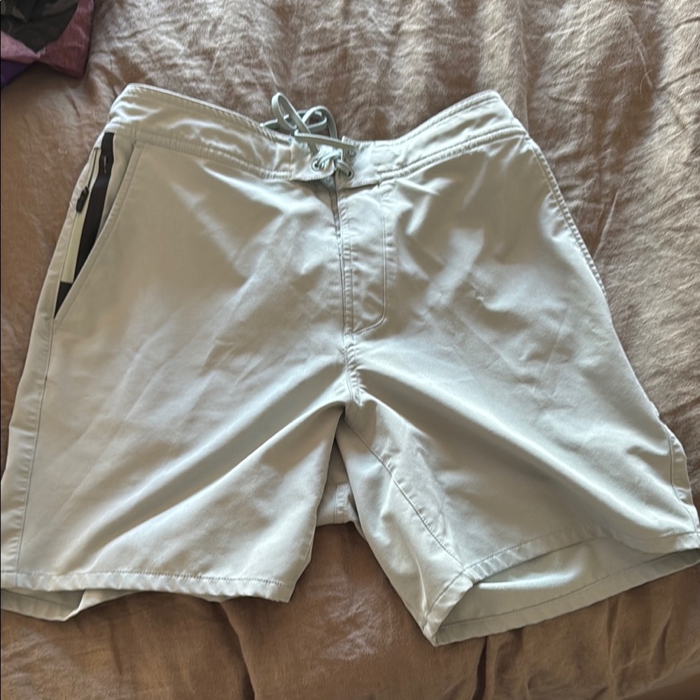 Men's Swim Shorts - Light Gray/green